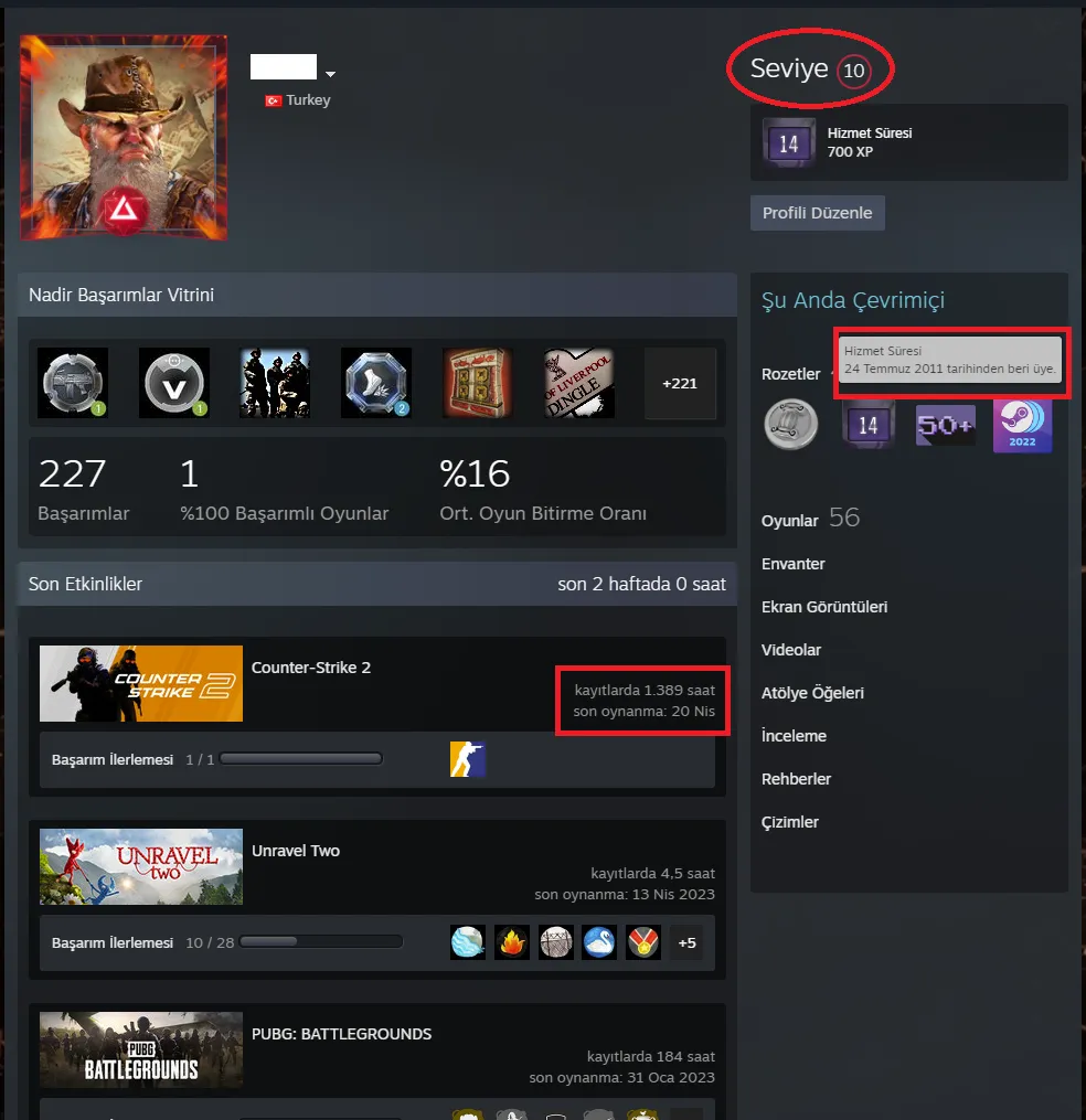 Ekran Görüntüsü 2 - ANINDA TESLİM | 9 MADALYA | 1389 SAAT | FACEIT