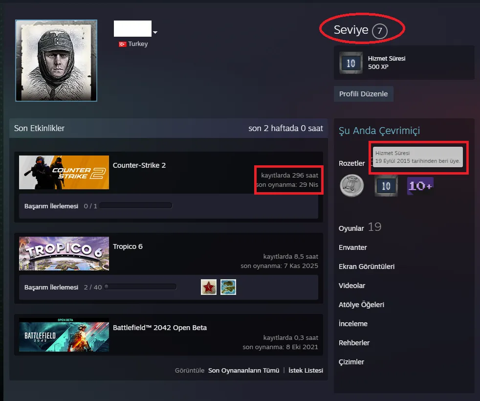 Ekran Görüntüsü 2 - ANINDA TESLİM | 5 MADALYA | 296 SAAT | FACEIT