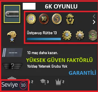 CS2 Prime Hesap Satın Al - ANINDA TESLİM | 7 MADALYA | 729 SAAT | FACEIT