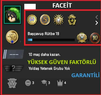 CS2 Prime Hesap Satın Al - ANINDA TESLİM | 6 MADALYA | 380 SAAT | FACEIT