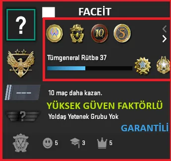 ANINDA TESLİM | 6 MADALYA | 866 SAAT | FACEIT satın al