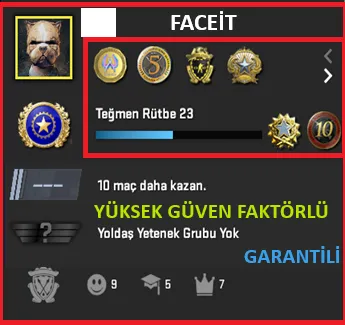 CS2 Prime Hesap Satın Al - ANINDA TESLİM | 6 MADALYA | 457 SAAT | FACEIT