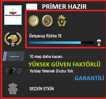 CS2 Prime Hesap Satın Al - ANINDA TESLİM | 3 MADALYA | 200 SAAT | FACEIT