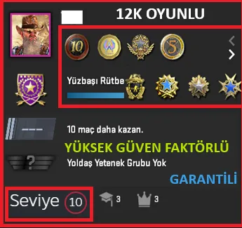 CS2 Prime Hesap Satın Al - ANINDA TESLİM | 9 MADALYA | 1389 SAAT | FACEIT