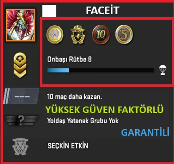 CS2 Prime Hesap Satın Al - ANINDA TESLİM | 4 MADALYA | 44 SAAT | FACEIT