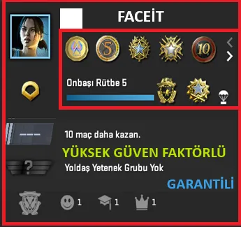CS2 Prime Hesap Satın Al - ANINDA TESLIM | 7 MADALYA | 1131 SAAT| FACEIT