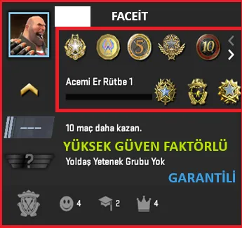 CS2 Prime Hesap Satın Al - ANINDA TESLİM | 8 MADALYA | 802 SAAT | FACEIT